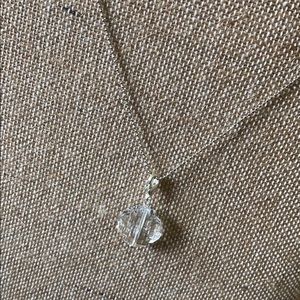 Origami Owl necklace with crystal dangle